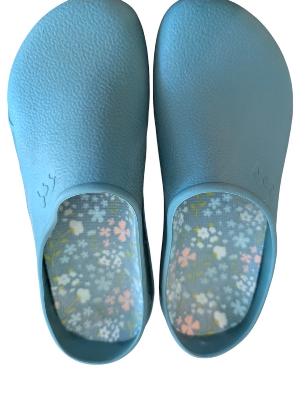 Ladies Garden Clogs - Blue Floral